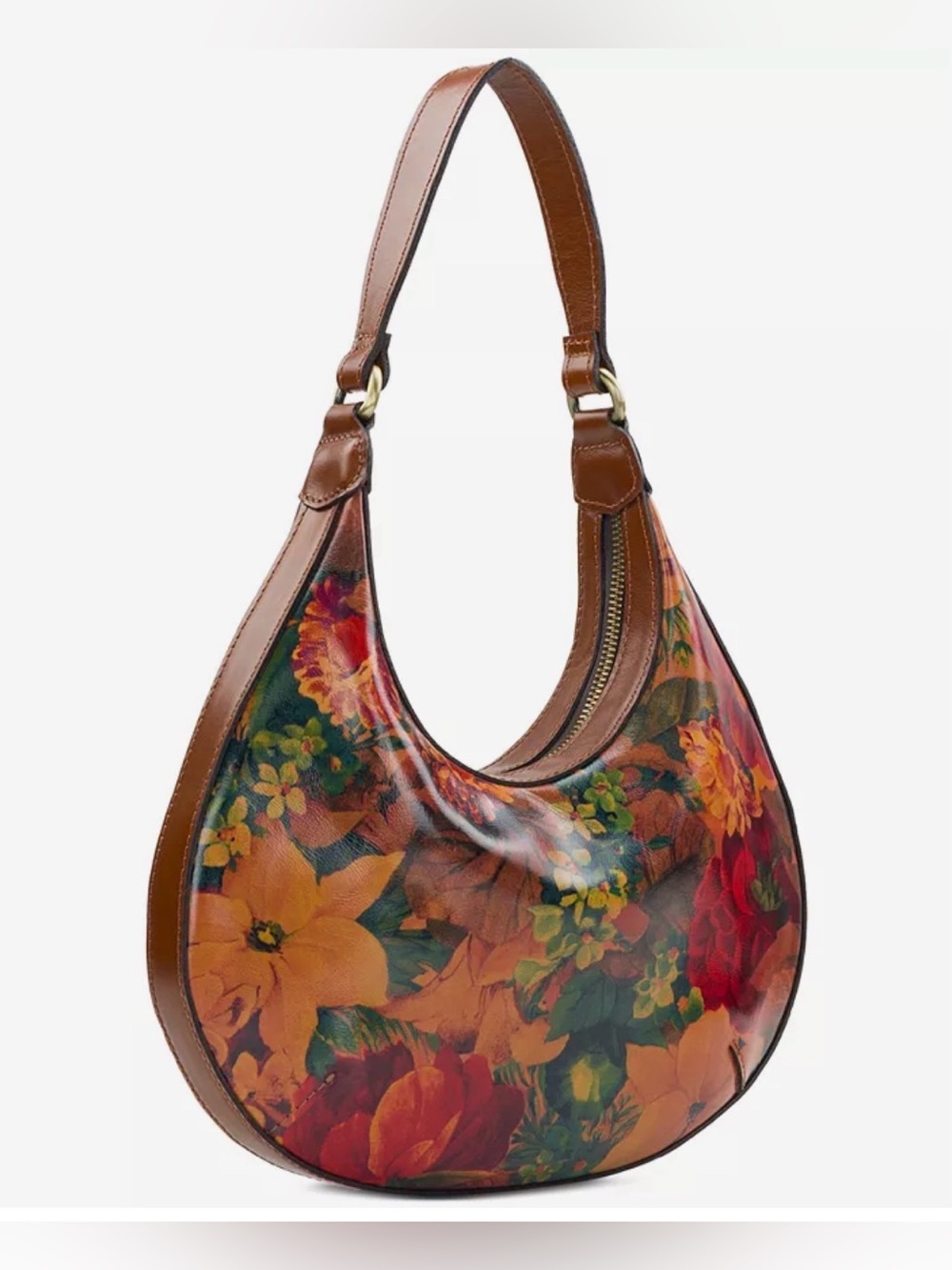 Patricia Nash Coco Crescent Hobo Bag. Multi/Tan. - Picture 3 of 15